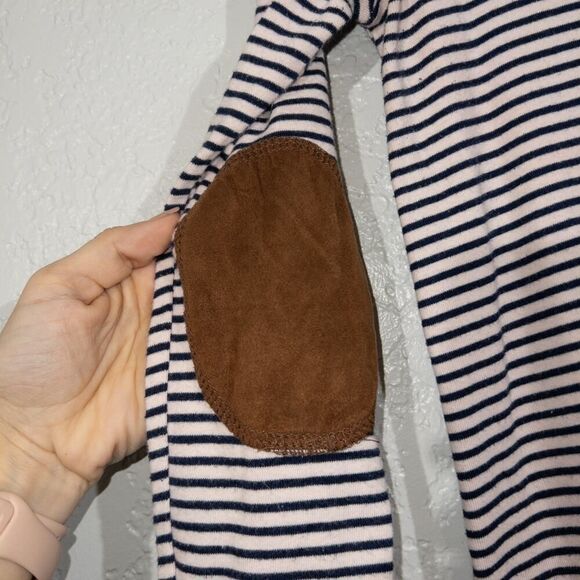 Cherish White & Navy Stripe Tunic Top Size Small - Picture 3 of 5